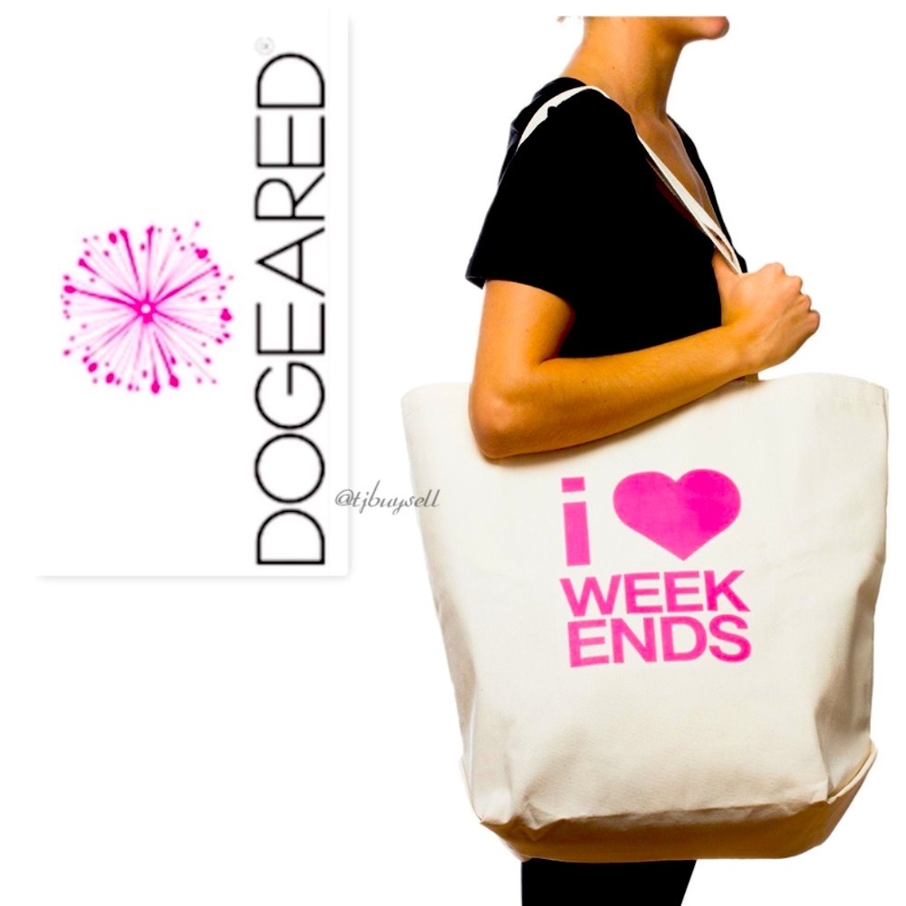 New - DOGEARED OVERSIZED CAVAS TOTE (S0041)